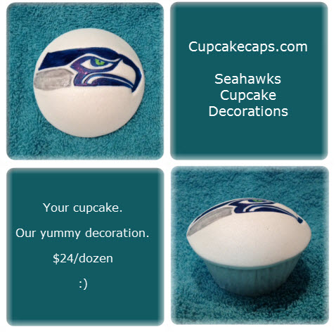 Seattle Seahawks Cupcake
                  Caps